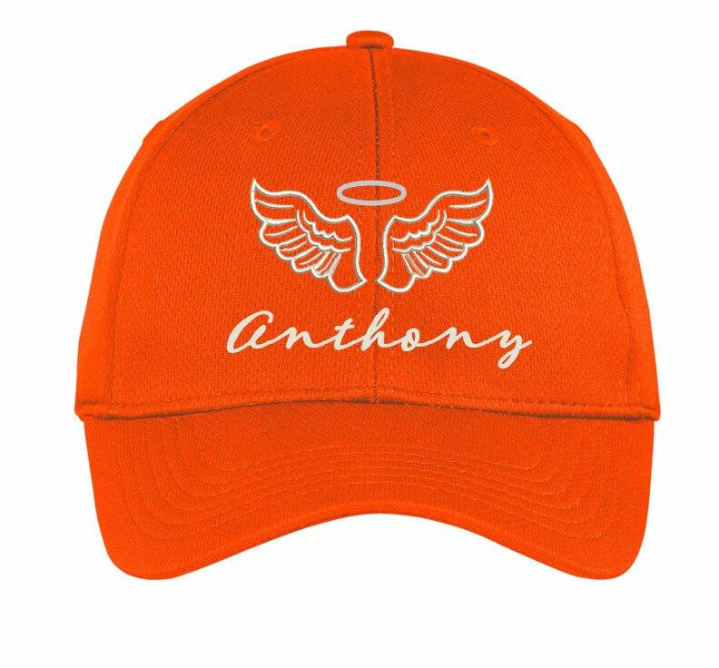 Personalized Angel Wings In Memory Of Baseball Cap - Celebrate Prints