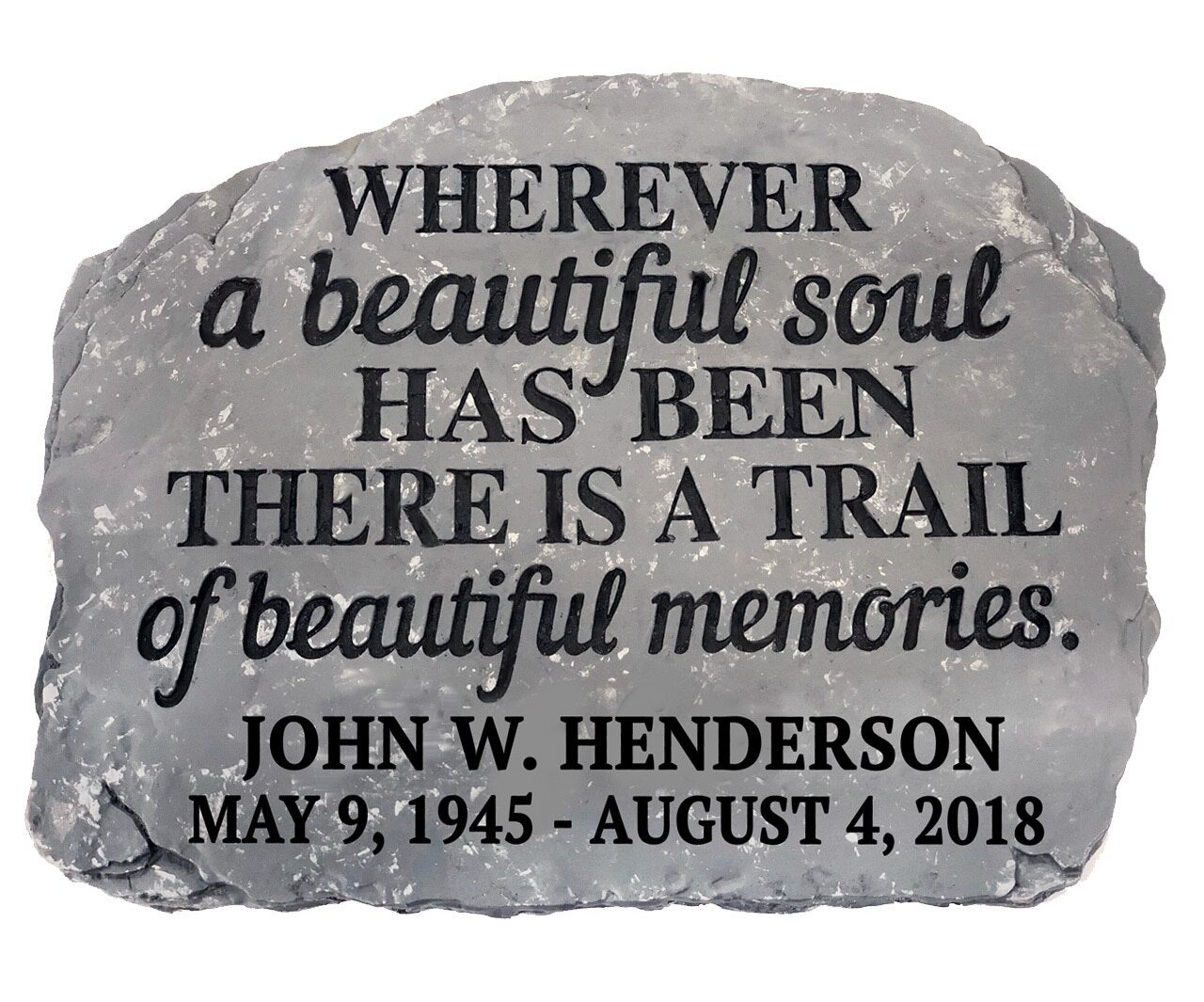 Personalized Beautiful Soul Memorial Garden Stepping Stone - Celebrate Prints