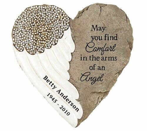 Personalized Comfort Heart Memorial Garden Stepping Stone - Celebrate Prints