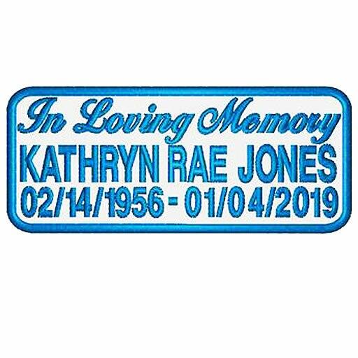 Personalized Embroidery 3 Lines In Loving Memory Patch - Celebrate Prints