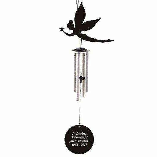 Personalized Fairy Silhouette In Loving Memory Memorial Wind Chime - Celebrate Prints