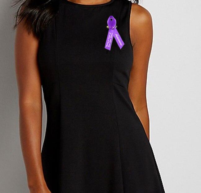 Personalized Lupus Awareness Ribbon (Purple) - Pack of 10 - Celebrate Prints