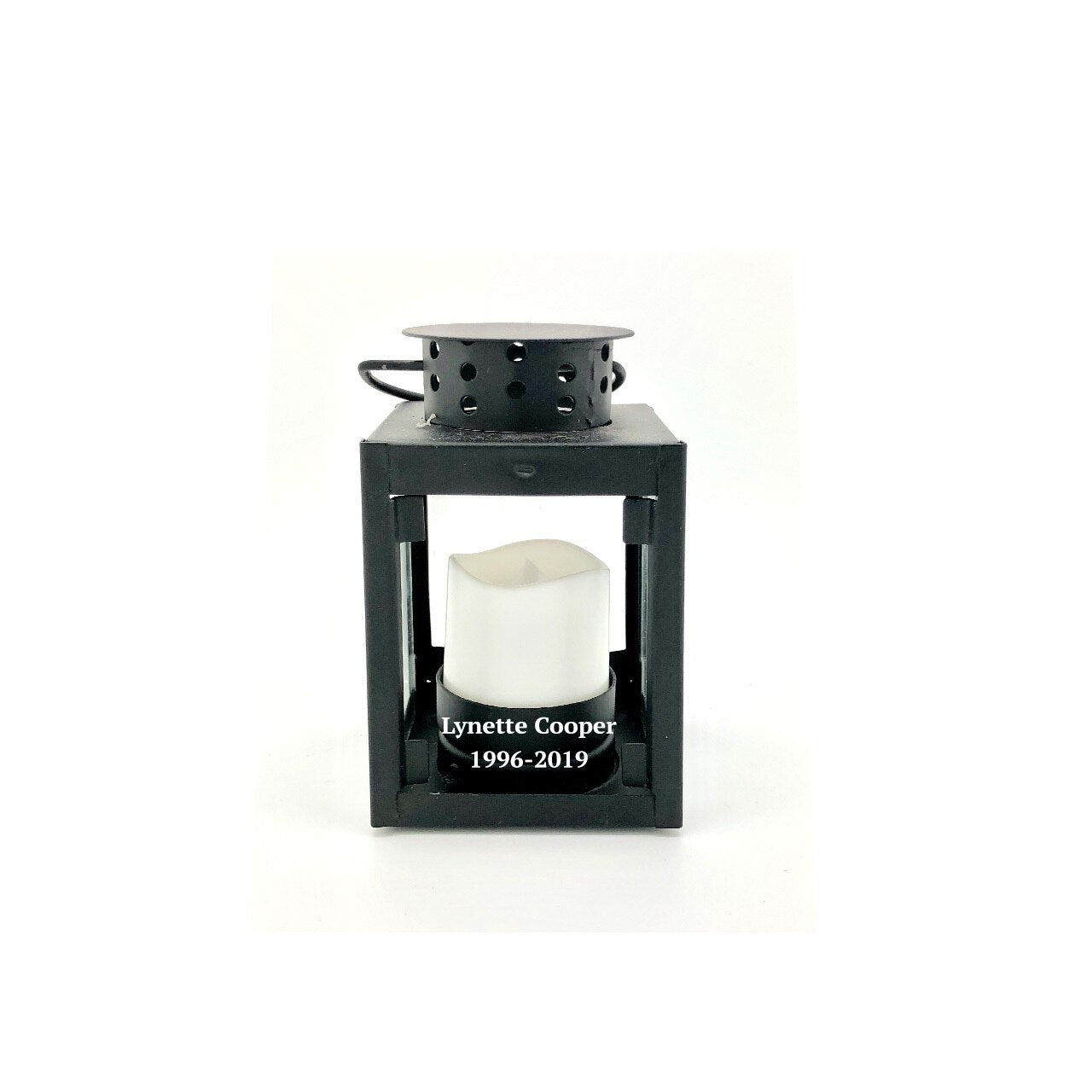 Personalized Miniature Lantern With LED Votive Candle - Celebrate Prints