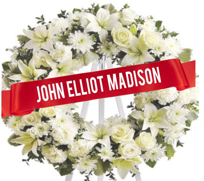 Personalized Name Funeral Ribbon Banner For Flowers - Celebrate Prints