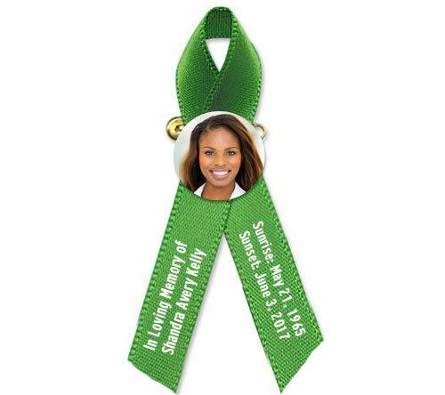 Personalized Photo Memorial Ribbon (Any Color) - Pack of 10 - Celebrate Prints