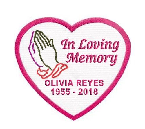 Personalized Praying Hands Heart Embroidered In Memory Of Patch - Celebrate Prints