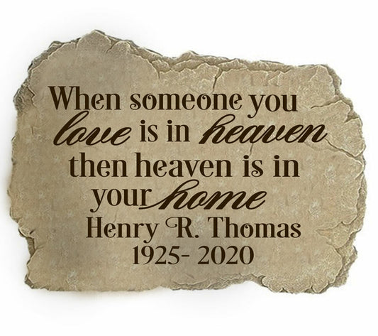 Personalized Someone You Love Memorial Garden Stepping Stone - Celebrate Prints