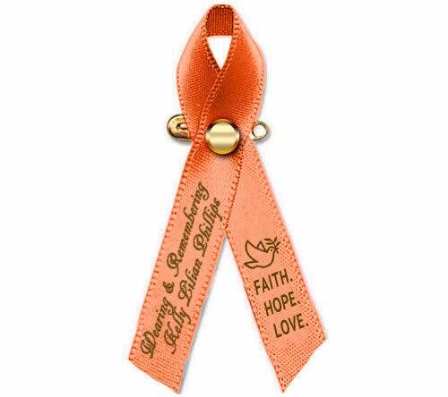 Peach Cancer Ribbons Uterine Cancer Ribbon (Peach) - Pack of 10 - Celebrate Prints