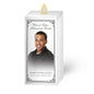 Pillar Border Dancing Wick LED Memorial Candle - Celebrate Prints