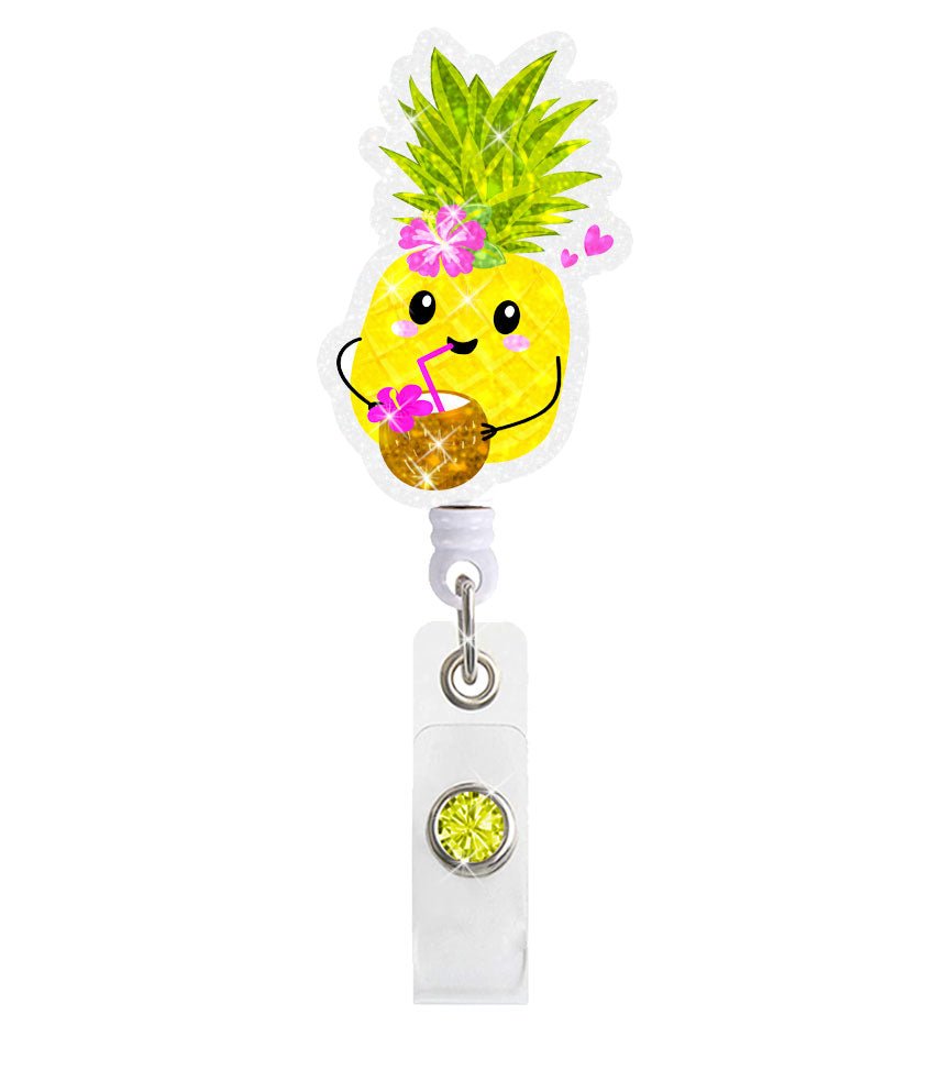 Pineapple Acrylic Badge Reel Holder - Celebrate Prints