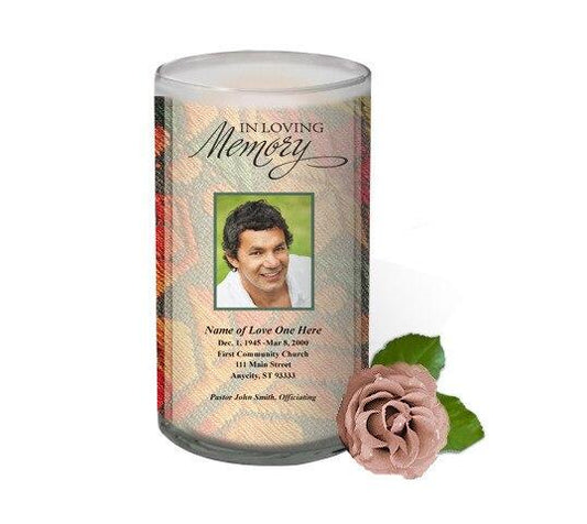 Poncho Personalized Glass Memorial Candle - Celebrate Prints