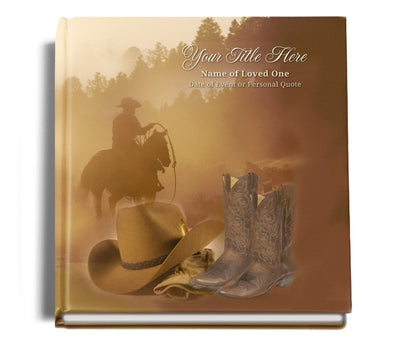 Ranch Perfect Bind Memorial Funeral Guest Book - Celebrate Prints