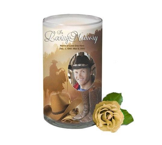 Ranch Personalized Glass Memorial Candle - Celebrate Prints