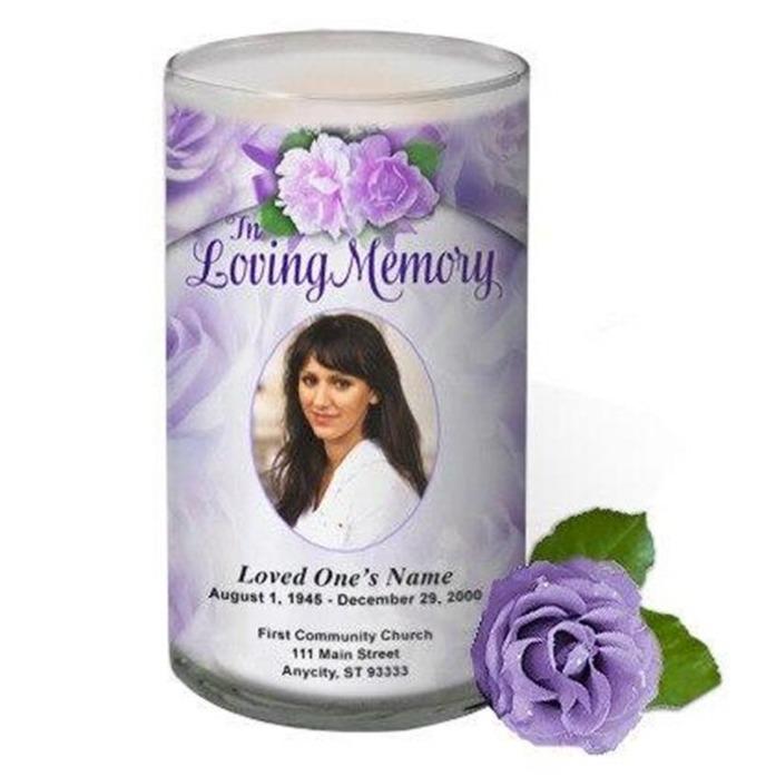 Rapture Glass Personalized Memorial Candle - Celebrate Prints