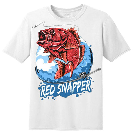 Red Snapper Fishing Fisherman T-Shirt - Celebrate Prints