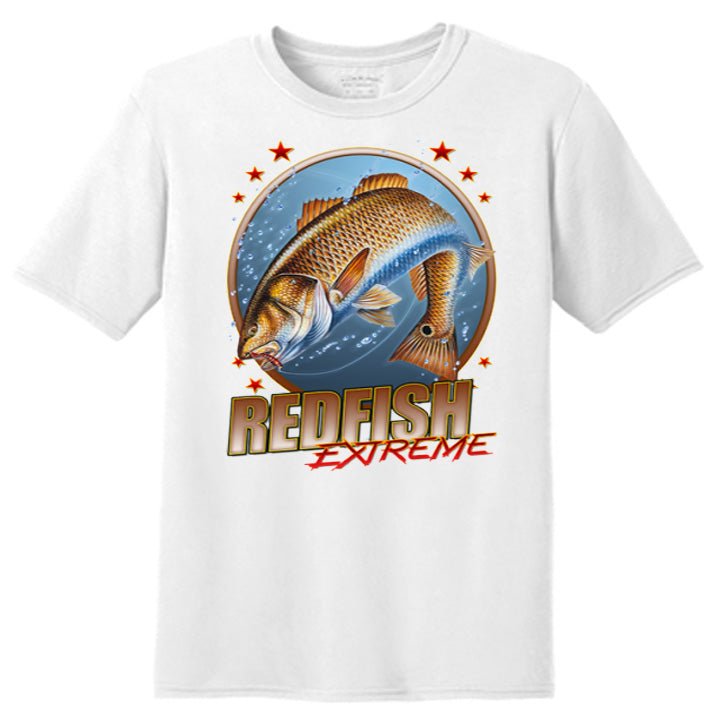 Redfish Extreme Fishing Fisherman T-Shirt - Celebrate Prints