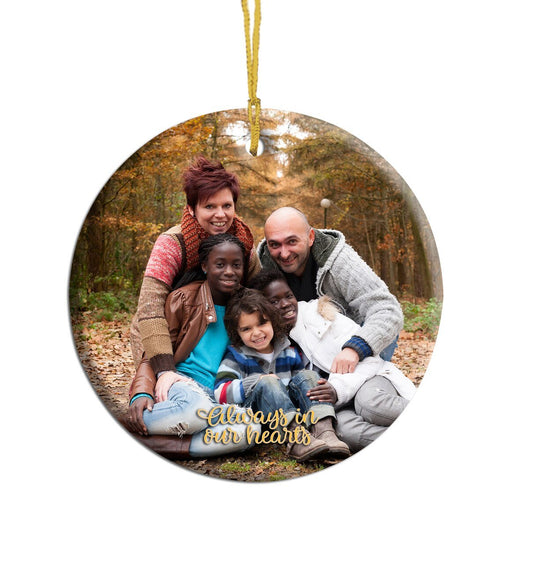 Round Ceramic In Loving Memory Christmas Ornament - Celebrate Prints