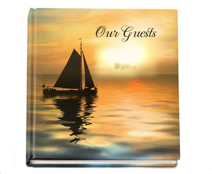 Sailboat Perfect Bind Memorial Funeral Guest Book - Celebrate Prints
