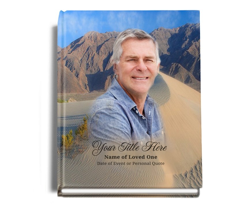 Sandy Perfect Bind Memorial Funeral Guest Book - Celebrate Prints