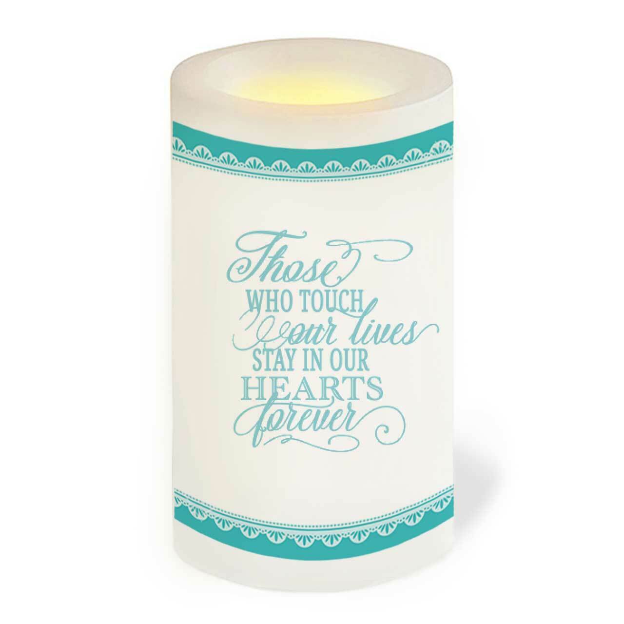 Scallop Personalized Flameless LED Memorial Candle - Celebrate Prints