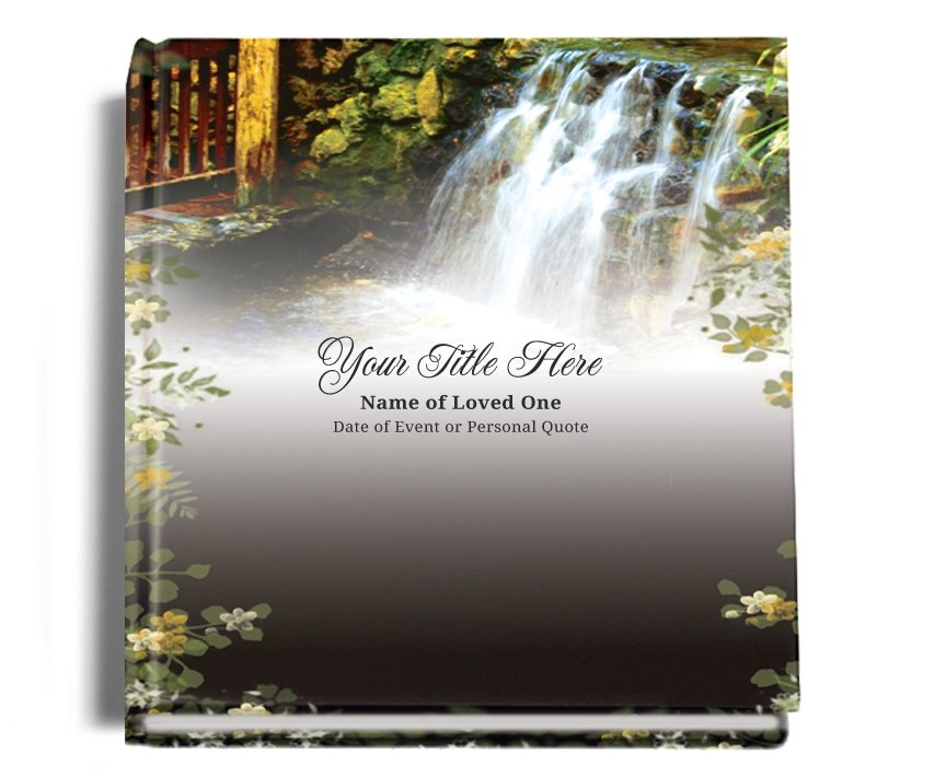 Serene Perfect Bind Memorial Funeral Guest Book - Celebrate Prints