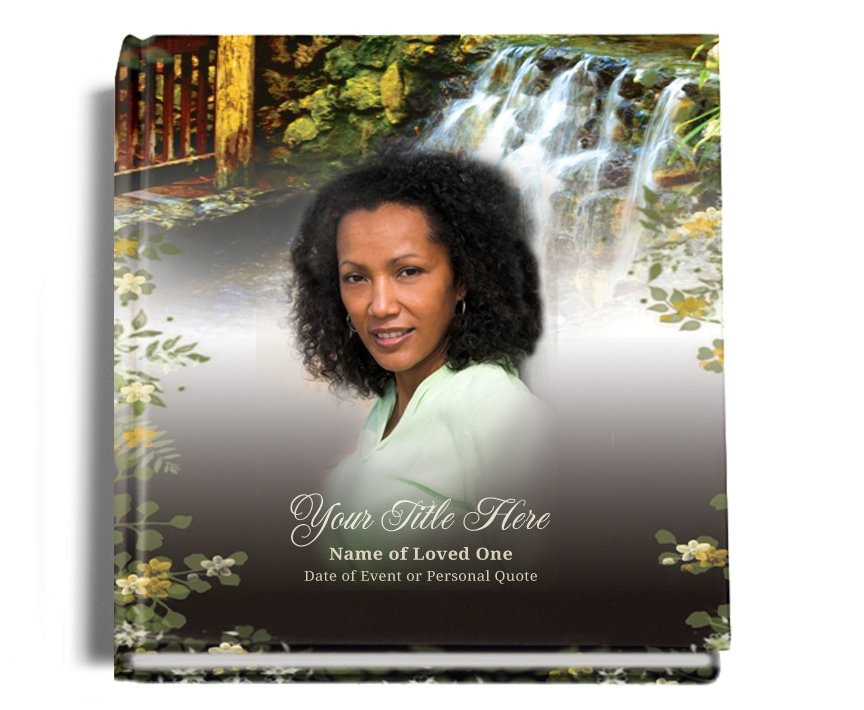 Serene Perfect Bind Memorial Funeral Guest Book - Celebrate Prints