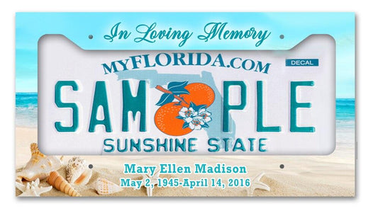 Shoreline Custom In Loving Memory License Plate Frame - Celebrate Prints