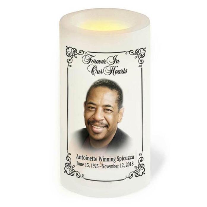 Signature Flameless LED Personalized Memorial Candle - Celebrate Prints