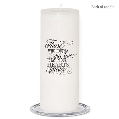 Signature Personalized Wax Pillar Memorial Candle - Celebrate Prints