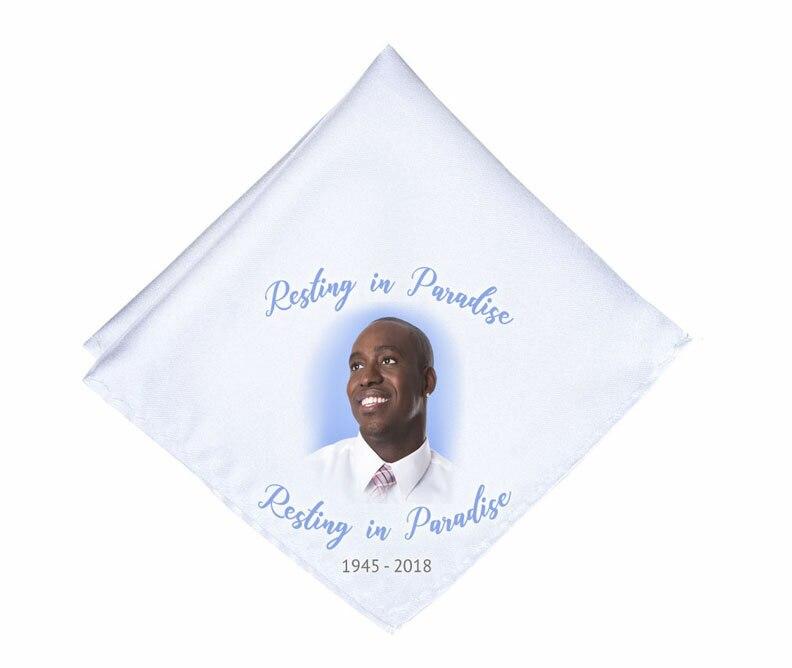Simple Cameo Personalized Memorial Handkerchief - Celebrate Prints