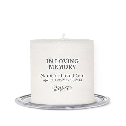 Simple Personalized Small Wax Candle - Celebrate Prints