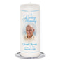 Simple Personalized Wax Pillar Memorial Candle - Celebrate Prints