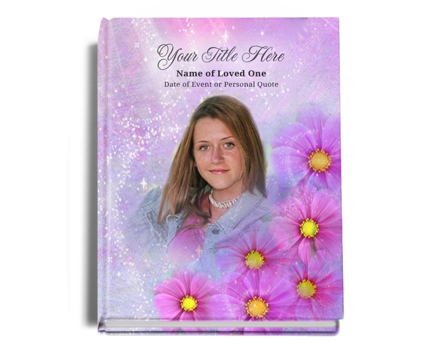 Sparkle Perfect Bind Memorial Funeral Guest Book - Celebrate Prints