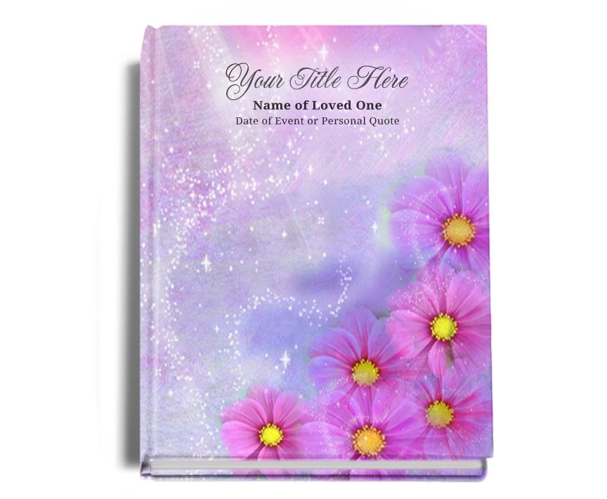 Sparkle Perfect Bind Memorial Funeral Guest Book - Celebrate Prints