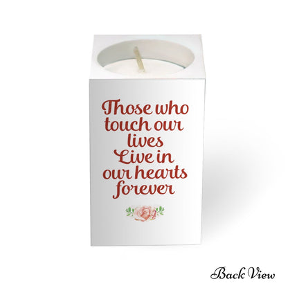 Spring Floral Personalized Mini Memorial Tea Light Candle Holder - Celebrate Prints