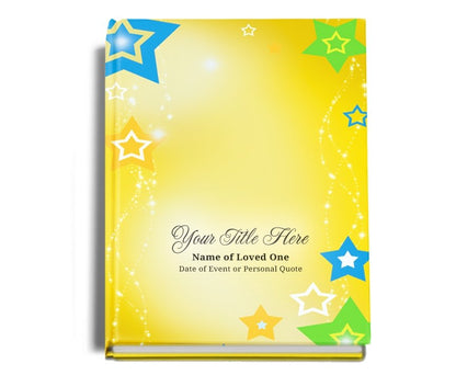 Starry Perfect Bind Memorial Funeral Guest Book - Celebrate Prints