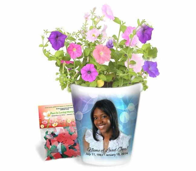 Strobe Personalized Memorial Ceramic Flower Pot - Celebrate Prints