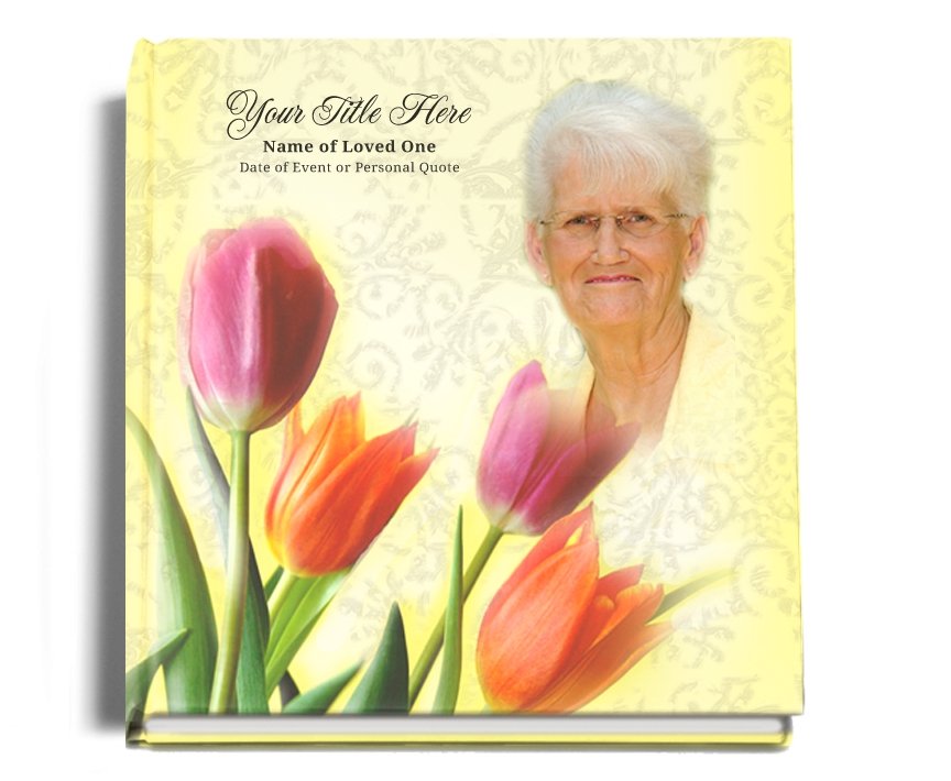 Sunny Perfect Bind Memorial Funeral Guest Book - Celebrate Prints