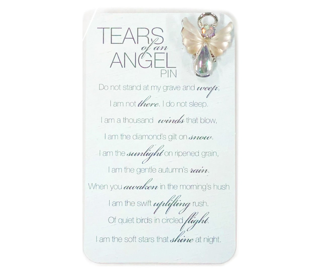 Tears of an Angel In Loving Memory Lapel Pin - Celebrate Prints