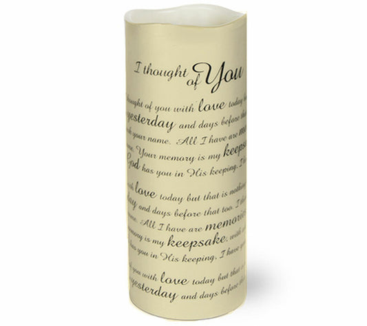Thoughts of You Personalized LED Memorial Candle - Celebrate Prints