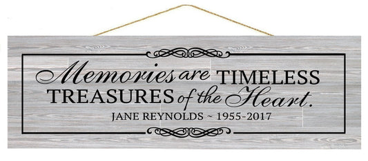 Timeless Treasures Personalized Custom Memorial Wood Sign - Celebrate Prints