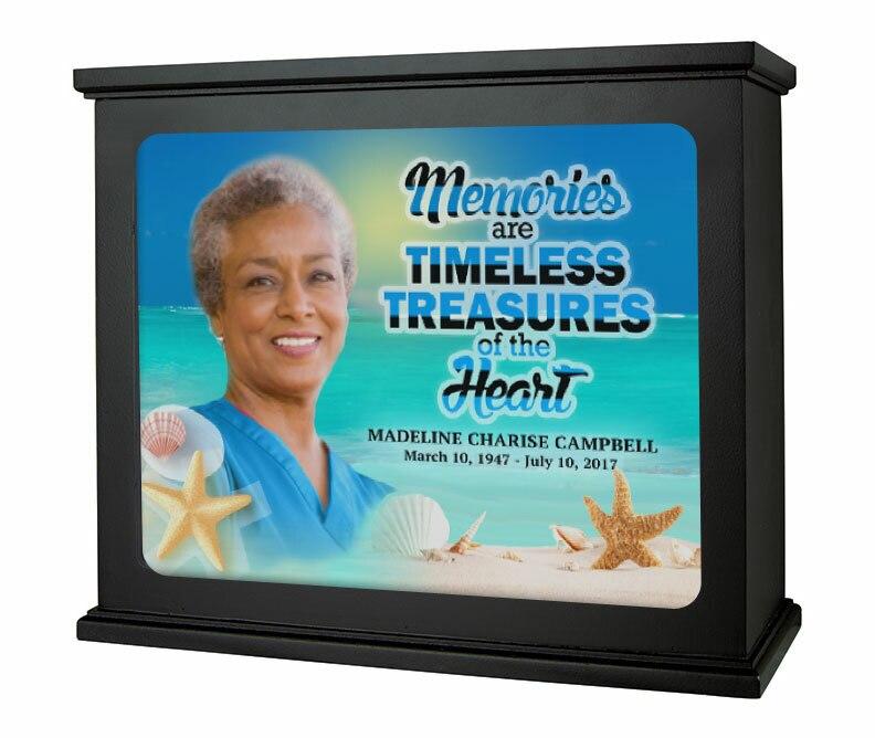 Tropical Beach Photo Memorial Light Box - Celebrate Prints