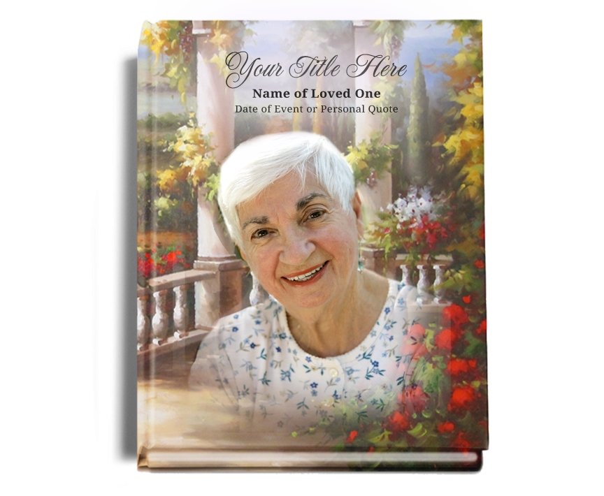 Tuscany Perfect Bind Memorial Funeral Guest Book - Celebrate Prints