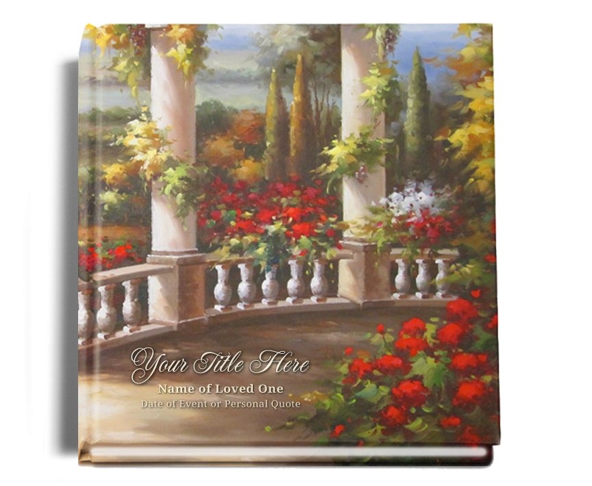 Tuscany Perfect Bind Memorial Funeral Guest Book - Celebrate Prints