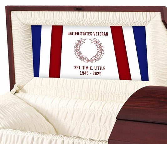 U.S. Veteran Personalized Casket Panel Insert - Celebrate Prints