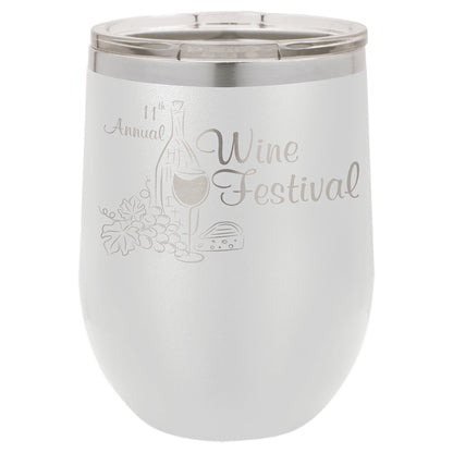 Vacuum Insulated Stemless Tumbler with Lid - Celebrate Prints