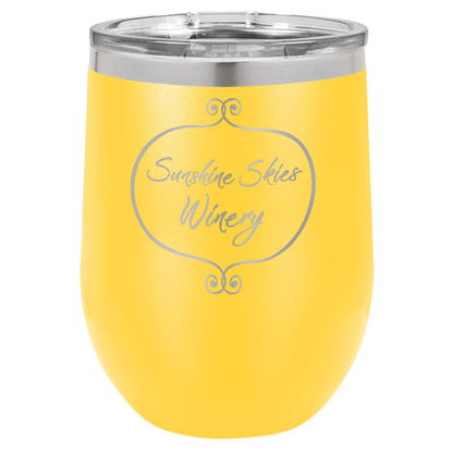 Vacuum Insulated Stemless Tumbler with Lid - Celebrate Prints