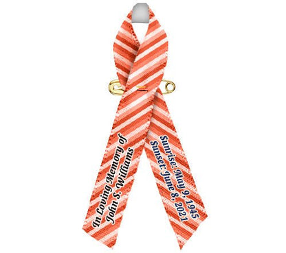 Vertical Stripes Memorial Awareness Ribbon - Pack of 10 - Celebrate Prints