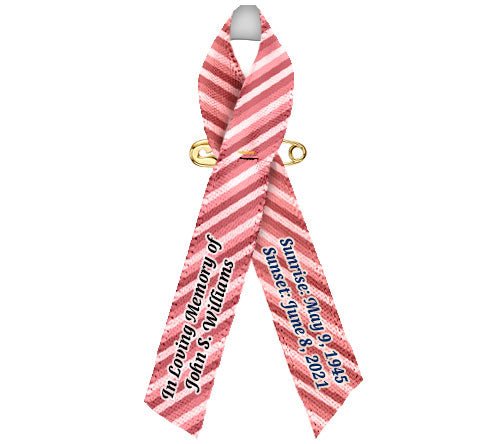 Vertical Stripes Memorial Awareness Ribbon - Pack of 10 - Celebrate Prints