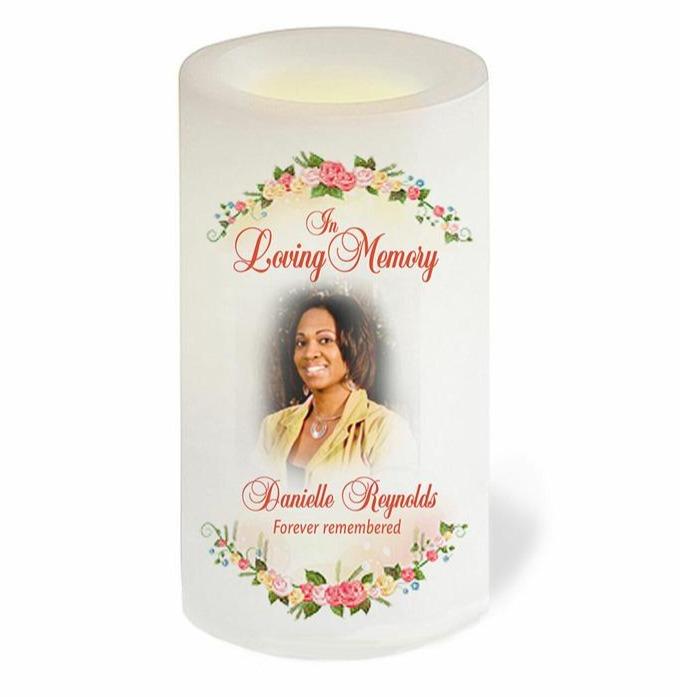 Victoria Flameless LED Personalized Memorial Candle - Celebrate Prints